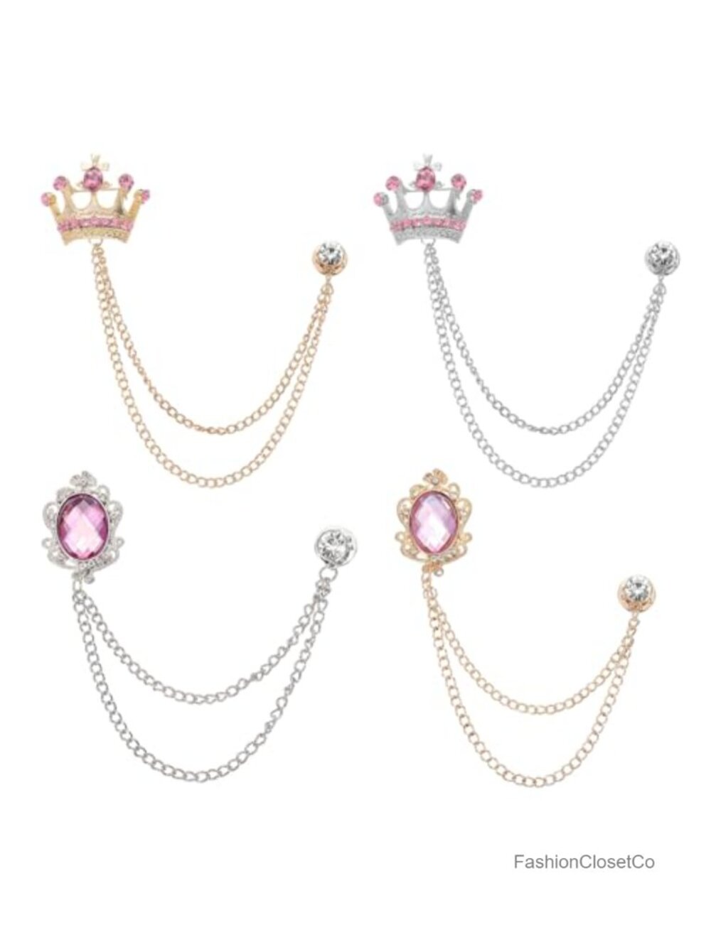 PATIKIL Vintage Sweater Shawl Chain Clip Brooch Set